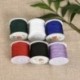 Sötétbarna Nylon Cord Thread 0.8mm kínai csomó Macrame Rattail karkötő fonott string 45M