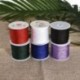 Sötétbarna Nylon Cord Thread 0.8mm kínai csomó Macrame Rattail karkötő fonott string 45M