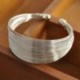 Ezüst Charm női többrétegű állítható széles stílusú mandzsetta karkötő Bangle ajándék ékszerek
