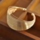 Ezüst Charm női többrétegű állítható széles stílusú mandzsetta karkötő Bangle ajándék ékszerek
