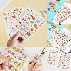 6 lap Kawaii nyúl lány színes matricák napló scrapbook decal fotó kézműves