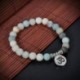 Amazonit Lotus Unisex matt Amazonite kő OM Lotus Buddha jóga karkötő Chakra Mala gyöngyök