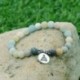 Amazonit Lotus Unisex matt Amazonite kő OM Lotus Buddha jóga karkötő Chakra Mala gyöngyök