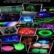 Narancsvörös 10g fény a sötét fényes por fluoreszcens fényes pigment graffiti DIY