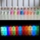 Lila 10g fény a sötét fényes por fluoreszcens fényes pigment graffiti DIY