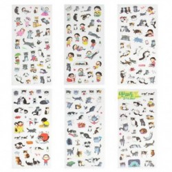 Rengeteg 6 lapot aranyos macskaalbum napló naptár matrica címke Scrapbooking kézműves DIY