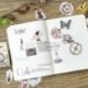 46db / tétel DIY Vintage papír matricák Scrapbooking fotóalbum díszítések