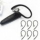 6Pcs fekete csere fülkötéses fül füldugó hurok csipesz Bluetooth fülhallgatóhoz