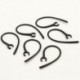 6Pcs fekete csere fülkötéses fül füldugó hurok csipesz Bluetooth fülhallgatóhoz
