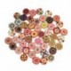 50db / tétel 2 lyuk vegyes virág fa gomb varrás Scrapbooking DIY kézműves ajándék