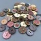 50db / tétel 2 lyuk vegyes virág fa gomb varrás Scrapbooking DIY kézműves ajándék