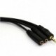 3,5 mm-es férfi-2x női audio-Aux-kábel sztereó hosszabbító fejhallgató-elosztó kábel