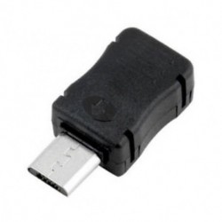 10db fekete mikro USB 5-pólusú csatlakozó csatlakozó port forrasztó dugó műanyag fedél