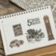 *B 60db Vintage Autó Növényi Matricák Kawaii Irodaszer DIY Scrapbooking Matrica készlet