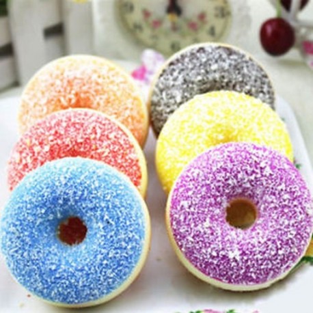 1PCS színes fánk Soft Squishy Slow Rising Charm Squeeze Kid Toys stresszcsökkentő szórakoztató játékgyűjtemény