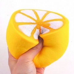 1PCS Jumbo Half Lemon Soft Squishy Slow Rising Charm Squeeze Kid Toys stresszcsökkentő szórakoztató játékgyűjtemény