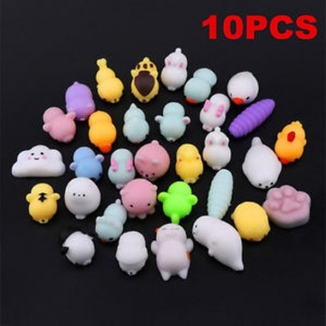 10PCS vegyes 3 * Soft Squishy Slow Rising Charm Squeeze Kid Toys stresszcsökkentő szórakoztató játékgyűjtemény