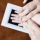 Piros Baby Newborn Imprint Handprint Footprint Clean Touch tintapatron fotókeret készlet Hot