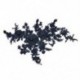 * 1 Navy Blue (350 * 290 mm) 3D-s virág csipke hímzés DIY menyasszonyi esküvő Applyque javítás gyöngyös gyöngy tüll