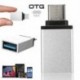 Fekete OTG USB 3.1 Adatszinkron töltőadapter átalakító C típusú férfi és USB 3.0 nő Új