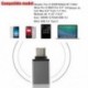 Fekete OTG USB 3.1 Adatszinkron töltőadapter átalakító C típusú férfi és USB 3.0 nő Új
