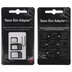 Nano SIM kártya a Micro Standard adapter adapter átalakító készlethez az iPhone 5S 4S 4 készülékhez