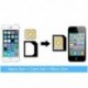 Nano SIM kártya a Micro Standard adapter adapter átalakító készlethez az iPhone 5S 4S 4 készülékhez
