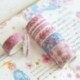 10 tekercs Rózsa mintás színes Washi dekor szalag - dekoratív öntapadós szalag - 5