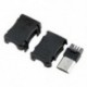 10Pcs DIY Micro USB 5-pólusú csatlakozós port csatlakozó műanyag dugó fekete