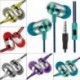 * 7 Fekete 3,5 mm w / Mic Super basszuszene fülhallgató fülhallgató fülhallgató fülhallgató fülhallgatóval