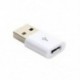 fehér 1db Micro USB-hím USB 2.0-ás férfi konverteradapter a mobil telefonhoz