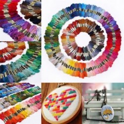 50db Multi Colors Skeins a hímzéshez varrással A pamut keresztszálas öltés