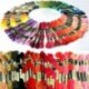 50db Multi Colors Skeins a hímzéshez varrással A pamut keresztszálas öltés
