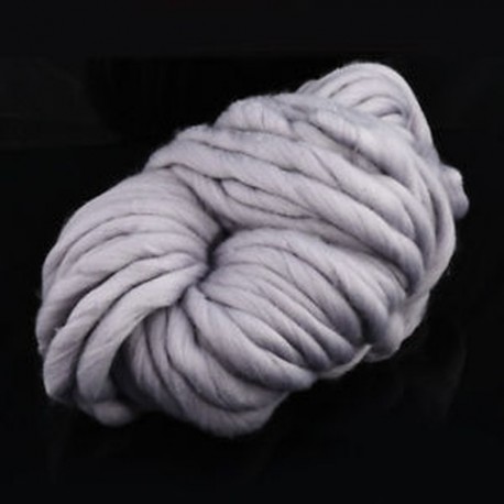 szürke 250G Chunky gyapjú fonal Super Soft Bulky kar Kötés gyapjú Roving horgolás DIY