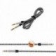 Arany 3,5 mm-es audio AUX TRS jack kábel Nylon hímzett csatlakozó sztereó autós telefonhoz 1M