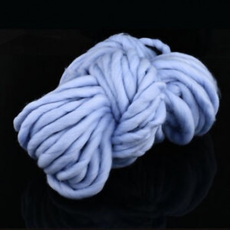Kék 1 Roll Chunky gyapjú fonal Super Soft Bulky kar Kötés gyapjú Roving horgolás DIY