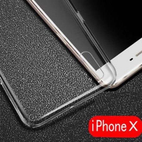 2PCS átlátszó átlátszó kristály puha TPU szilikon gél fedő tok iPhone X-hez