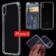 2PCS átlátszó átlátszó kristály puha TPU szilikon gél fedő tok iPhone X-hez