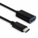 Fekete OTG kábeles adapter USB 3.1 C-típusú férfi USB 3.0 A női átalakító kábel