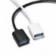 Fekete OTG kábeles adapter USB 3.1 C-típusú férfi USB 3.0 A női átalakító kábel