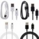 Fekete 1M Micro USB töltő szinkronizálási adatkábel Samsung Galaxy S3 S4 HTC Android telefonhoz