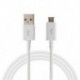 Fekete 1M Micro USB töltő szinkronizálási adatkábel Samsung Galaxy S3 S4 HTC Android telefonhoz