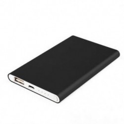 Fekete 5000mah alumínium külső USB tápegység akkumulátor töltő doboz mobiltelefon