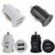 Fekete 2 portos kettős USB Mini Bullet autós töltő adapter Samsung S6 iPhone 6 6S Plus készülékhez
