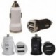Fekete 2 portos kettős USB Mini Bullet autós töltő adapter Samsung S6 iPhone 6 6S Plus készülékhez