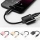 Fekete USB-C-tól 3,5 mm-ig és töltő 2 in1 fejhallgató audio jack töltőkábel adapter