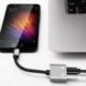 Fekete USB-C-tól 3,5 mm-ig és töltő 2 in1 fejhallgató audio jack töltőkábel adapter