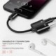 Fekete USB-C-tól 3,5 mm-ig és töltő 2 in1 fejhallgató audio jack töltőkábel adapter