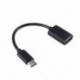 Fekete USB C 3.1 C típusú férfi-USB női fém OTG szinkronizáló adatátalakító kábel