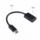 Fekete USB C 3.1 C típusú férfi-USB női fém OTG szinkronizáló adatátalakító kábel